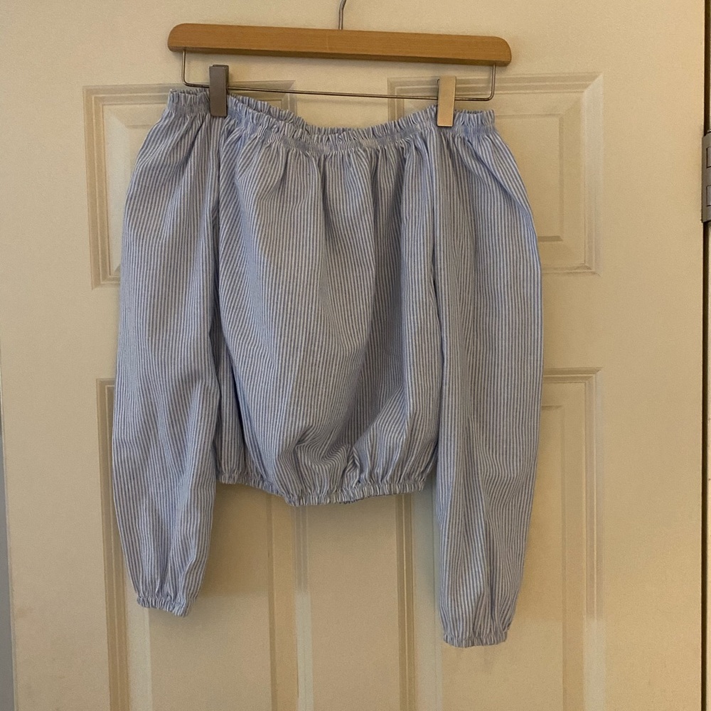 Brandy Melville Off The Shoulder Stripped Top